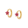 Wholesale Earrings S925 Silver Needle Copper Geometric Star Flower Design Electroplated
