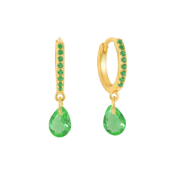 Wholesale Earrings S925 Silver Needle Geometric Water Drop Zirconia French Ear Buckle For Women