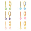 Wholesale Earrings S925 Silver Needle Geometric Water Drop Zirconia French Ear Buckle For Women