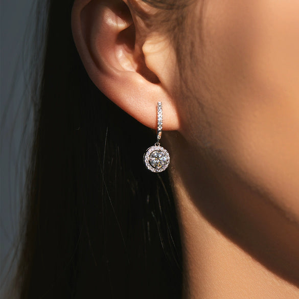 Wholesale Earrings S925 Silver Versatile Geometric Set With Diamonds For Women