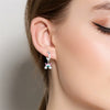 Wholesale Earrings S925 Sterling Silver Asymmetric Heart Shape Electroplated