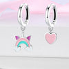 Wholesale Earrings S925 Sterling Silver Asymmetric Heart Shape Electroplated