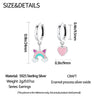 Wholesale Earrings S925 Sterling Silver Asymmetric Heart Shape Electroplated