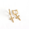 Wholesale Earrings S925 Sterling Silver Baroque Cross Geometric Electroplating Design For Women
