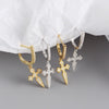 Wholesale Earrings S925 Sterling Silver Baroque Cross Geometric Electroplating Design For Women