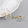 Wholesale Earrings S925 Sterling Silver Baroque Cross Geometric Electroplating Design For Women