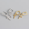 Wholesale Earrings S925 Sterling Silver Baroque Cross Geometric Electroplating Design For Women