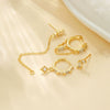 Wholesale Earrings S925 Sterling Silver Copper Geometric Zirconia Tassel Chain