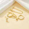 Wholesale Earrings S925 Sterling Silver Copper Geometric Zirconia Tassel Chain