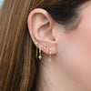 Wholesale Earrings S925 Sterling Silver Copper Geometric Zirconia Tassel Chain