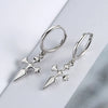 Wholesale Earrings S925 Sterling Silver Cross Heart Geometric Electroplated