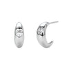 Wholesale Earrings S925 Sterling Silver Cshaped Inlaid Zircon Love Style