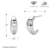 Wholesale Earrings S925 Sterling Silver Cshaped Inlaid Zircon Love Style