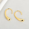 Wholesale Earrings S925 Sterling Silver Geometric Arc Drop Shaped Electroplated