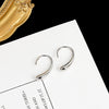 Wholesale Earrings S925 Sterling Silver Geometric Arc Drop Shaped Electroplated