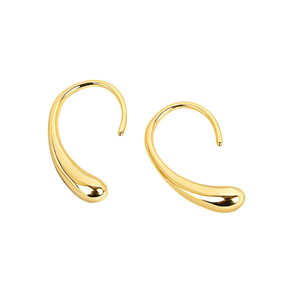 Wholesale Earrings S925 Sterling Silver Geometric Arc Drop Shaped Electroplated