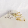 Wholesale Earrings S925 Sterling Silver Geometric Baroque Style Peace Logo For Women