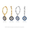 Wholesale Earrings S925 Sterling Silver Geometric Devil's Eye Fashion Temperament Ear Jewelry