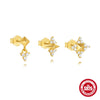 Wholesale Earrings S925 Sterling Silver Geometric Electroplated For Women