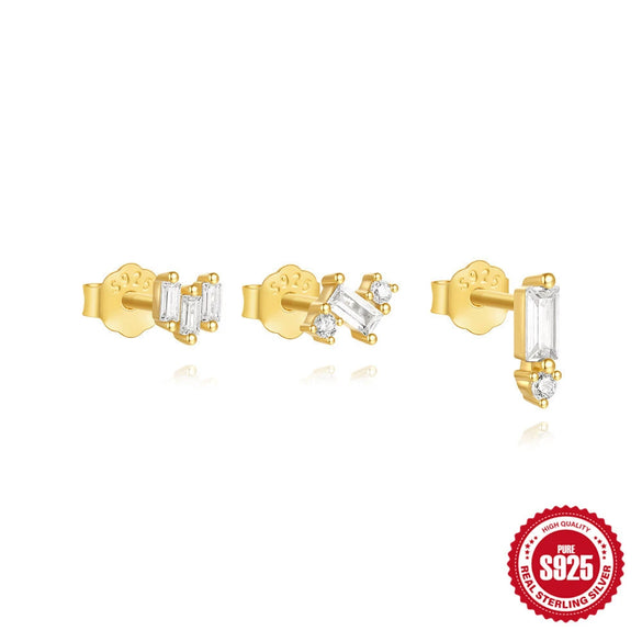 Wholesale Earrings S925 Sterling Silver Geometric Electroplated For Women