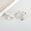 Wholesale Earrings S925 Sterling Silver Geometric Electroplating Flower Design