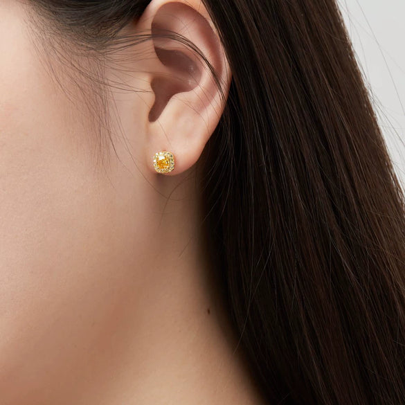 Wholesale Earrings S925 Sterling Silver Geometric Light Luxury Highgrade Zircon Inlay