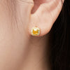 Wholesale Earrings S925 Sterling Silver Geometric Light Luxury Highgrade Zircon Inlay