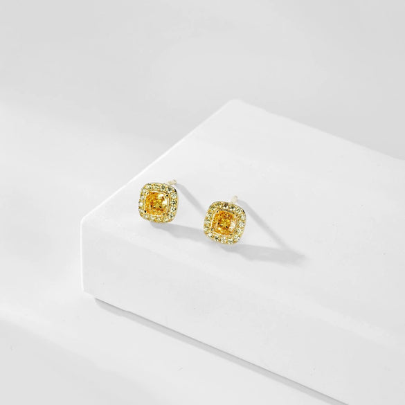 Wholesale Earrings S925 Sterling Silver Geometric Light Luxury Highgrade Zircon Inlay