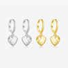 Wholesale Earrings S925 Sterling Silver Geometric Love Pendant Electroplated Platinum 18K Gold Women's Jewelry