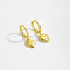 Wholesale Earrings S925 Sterling Silver Geometric Love Pendant Electroplated Platinum 18K Gold Women's Jewelry