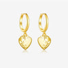 Wholesale Earrings S925 Sterling Silver Geometric Love Pendant Electroplated Platinum 18K Gold Women's Jewelry