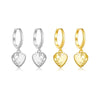 Wholesale Earrings S925 Sterling Silver Geometric Love Pendant Electroplated Platinum 18K Gold Women's Jewelry