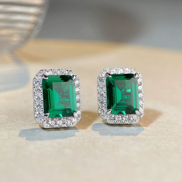 Wholesale Earrings S925 Sterling Silver Geometric Rectangle Electroplating For Women