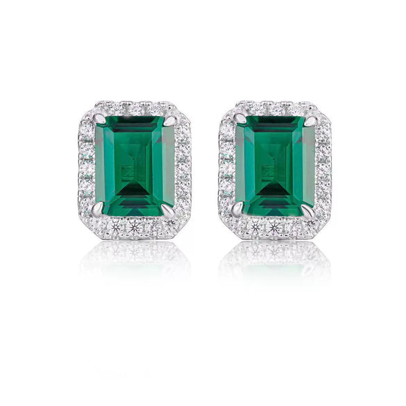 Wholesale Earrings S925 Sterling Silver Geometric Rectangle Electroplating For Women