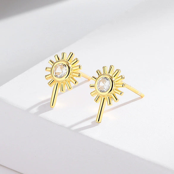Wholesale Earrings S925 Sterling Silver Geometric Retro Diamond
