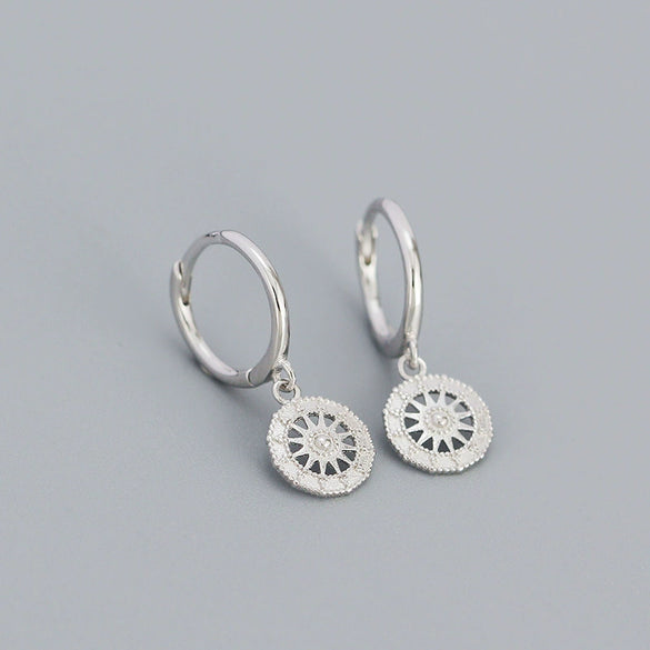 Wholesale Earrings S925 Sterling Silver Geometric Round Electroplated For Women