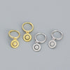 Wholesale Earrings S925 Sterling Silver Geometric Round Electroplated For Women