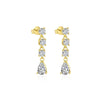 Wholesale Earrings S925 Sterling Silver Geometric Water Drop Zircon Design