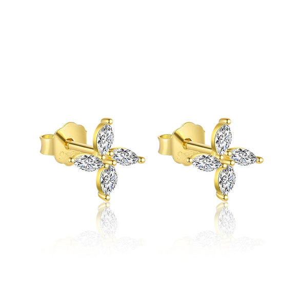 Wholesale Earrings S925 Sterling Silver Geometric Water Drop Zircon Design