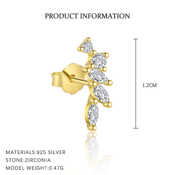 Wholesale Earrings S925 Sterling Silver Geometric Water Drop Zircon Design