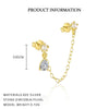 Wholesale Earrings S925 Sterling Silver Geometric Water Drop Zircon Design