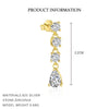 Wholesale Earrings S925 Sterling Silver Geometric Water Drop Zircon Design