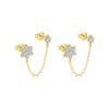 Wholesale Earrings S925 Sterling Silver Geometric Water Drop Zircon Design