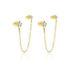 Wholesale Earrings S925 Sterling Silver Geometric Water Drop Zircon Design