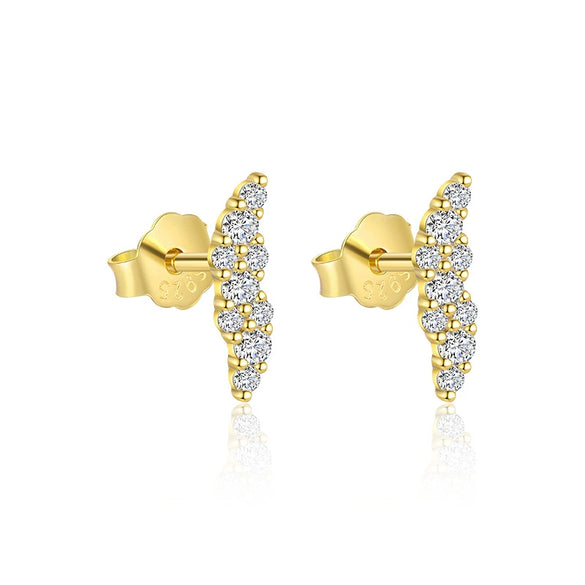 Wholesale Earrings S925 Sterling Silver Geometric Water Drop Zircon Design