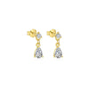 Wholesale Earrings S925 Sterling Silver Geometric Water Drop Zircon Design