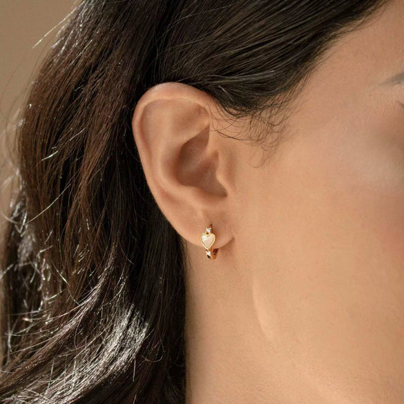 Wholesale Earrings S925 Sterling Silver Heart Shaped Electroplated For Women