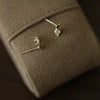 Wholesale Earrings S925 Sterling Silver Heart Shaped 14K Gold Plated Cute Style With Zircon