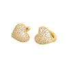 Wholesale Earrings S925 Sterling Silver Heartshaped Diamondencrusted Zircon Geometric Electroplated For Women
