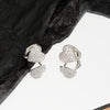 Wholesale Earrings S925 Sterling Silver Heartshaped Diamondencrusted Zircon Geometric Electroplated For Women